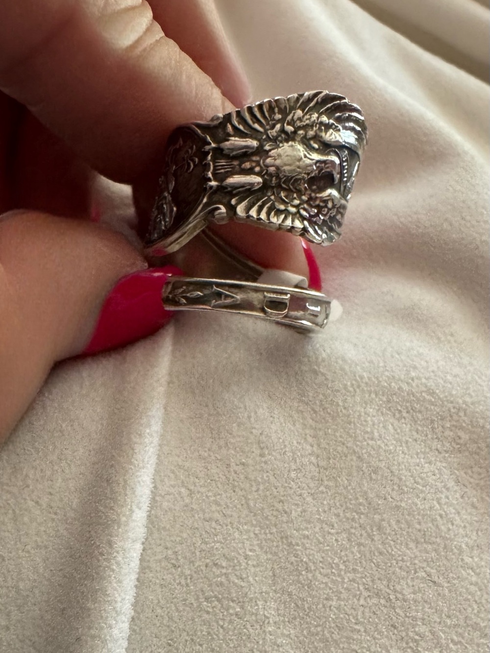 Vintage Unisex Handmade 10.4g Sterling Silver Eagle Ring, size 7